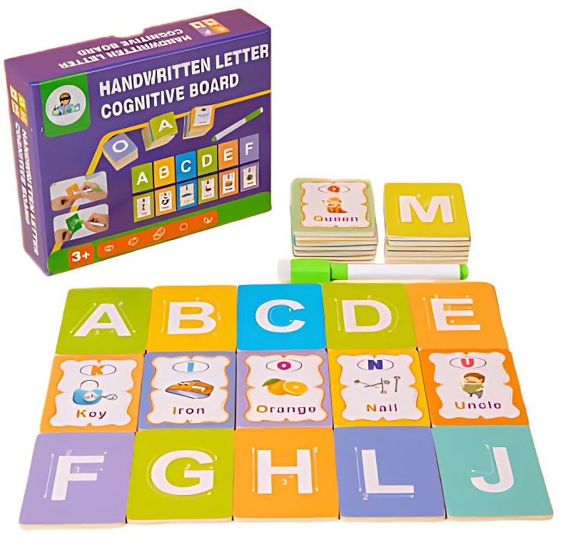 Imagier alphabet et mots anglais + feutre - 1 - Eveil Montessori Maroc