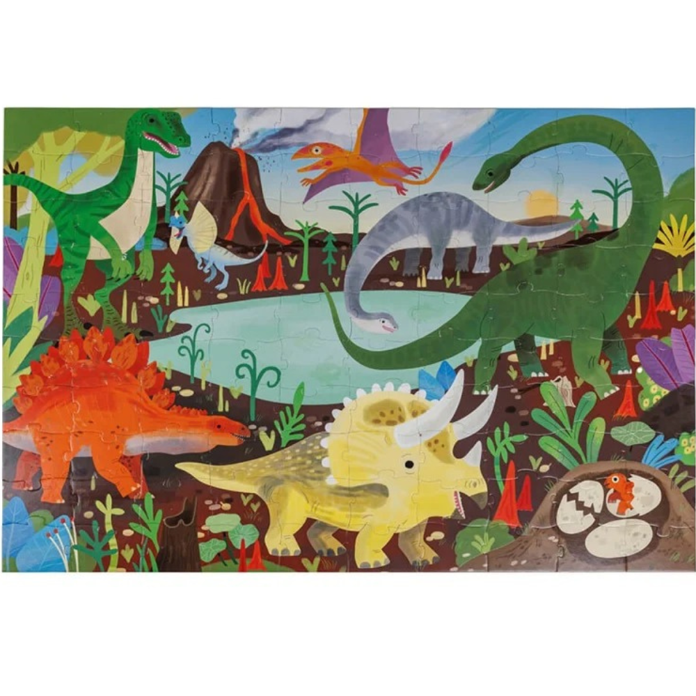 Puzzle Fluo Dinosaure (100 pièces) - 2 - Eveil Montessori Maroc
