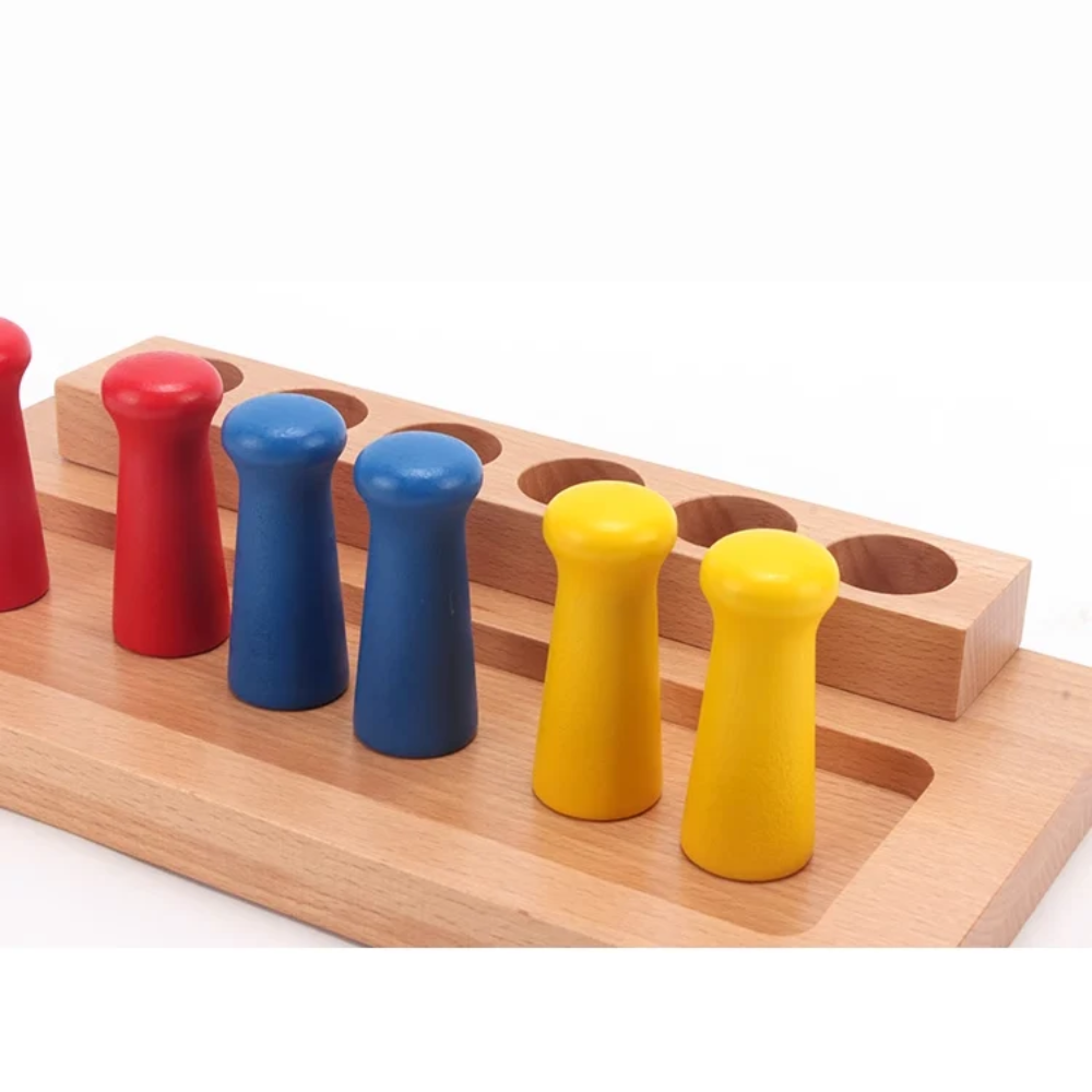 Chevilles colorées à encastrer - 3 - Eveil Montessori Maroc