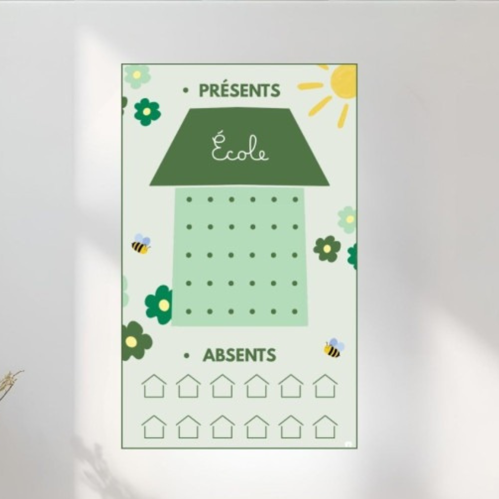 Rituel présence/absence - Poster Indéchirable - vert