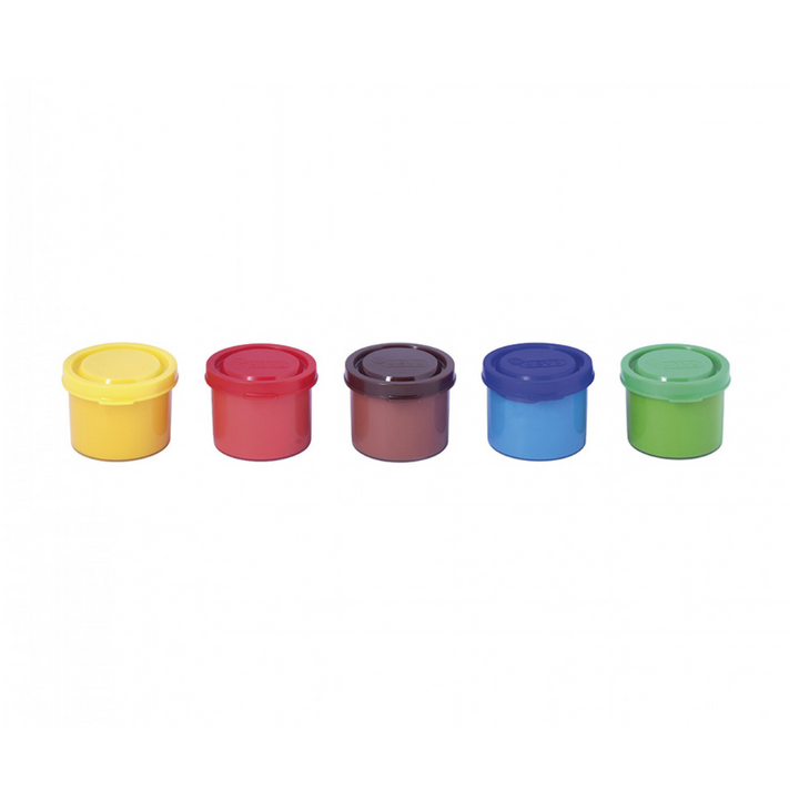 Peinture aux doigts - boîte de 5 pots de 35 ml couleurs assorties