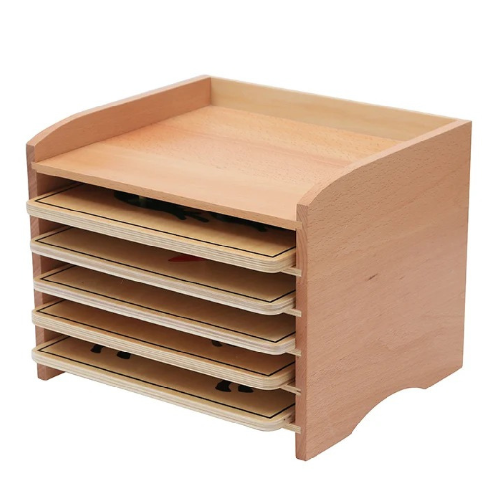 Cabinet + 5 puzzles animaux