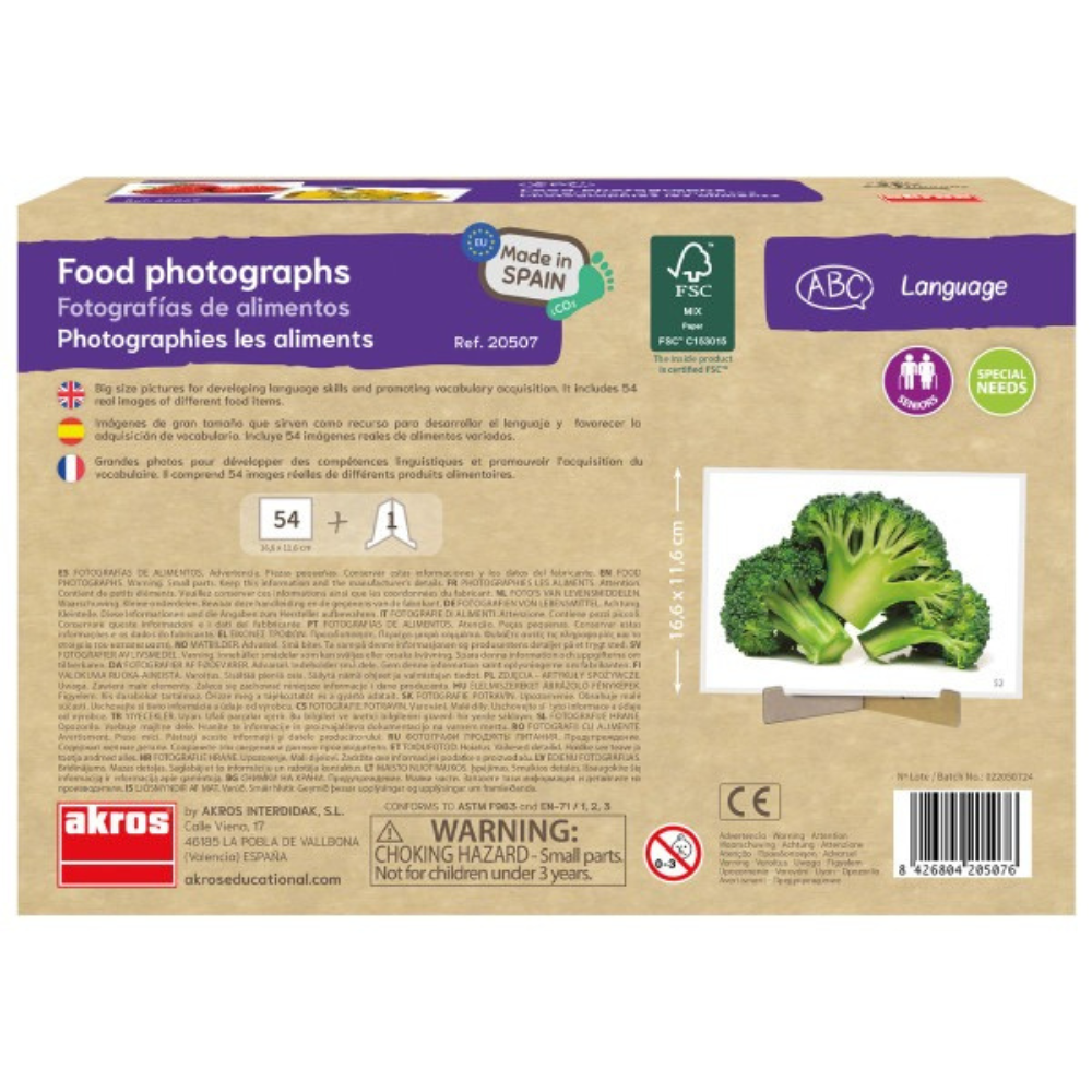 Photographies des aliments – Jeu éducatif de vocabulaire et reconnaissance des aliments – 54 cartes photo - 2 - Eveil Montessori Maroc