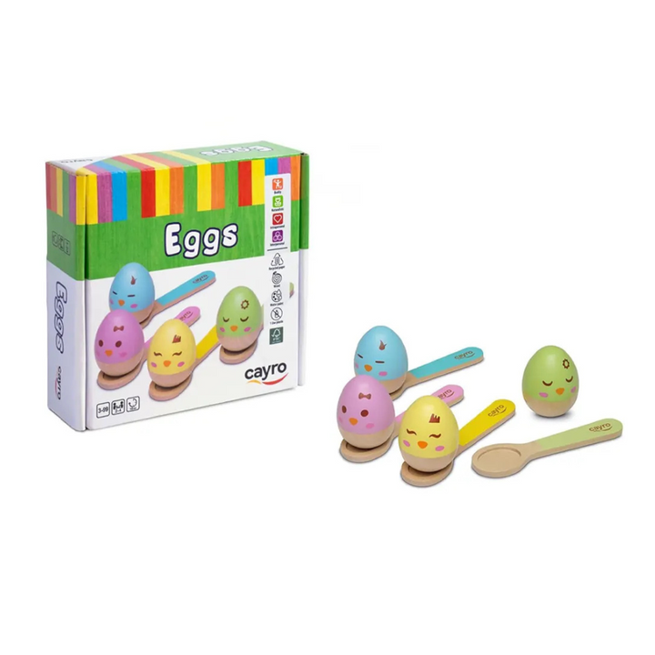 Jeu d'Équilibre Œufs en Bois