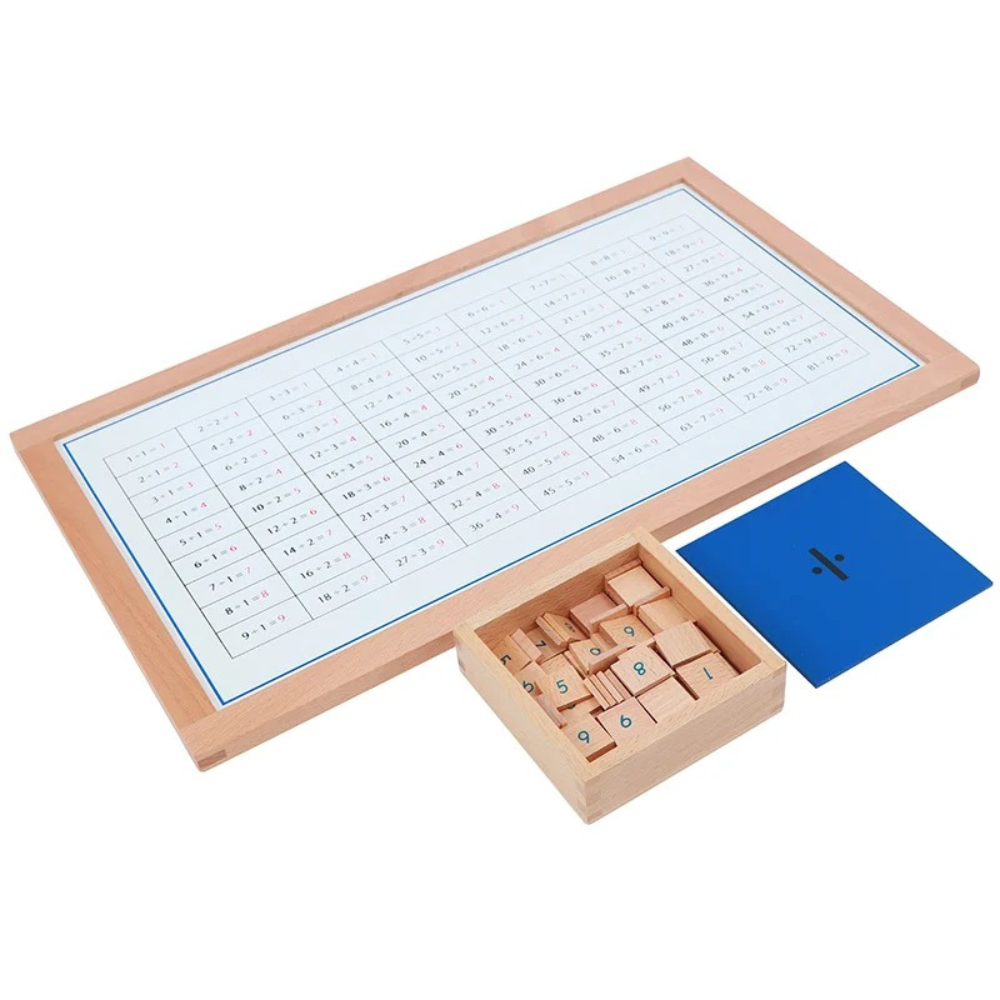 Tables de la division en bois - 2 - Eveil Montessori Maroc