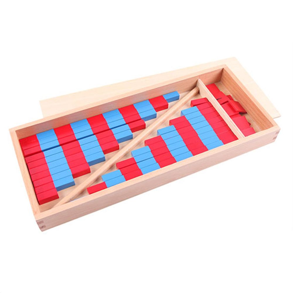 Barres rouges et bleues - Eveil Montessori Maroc