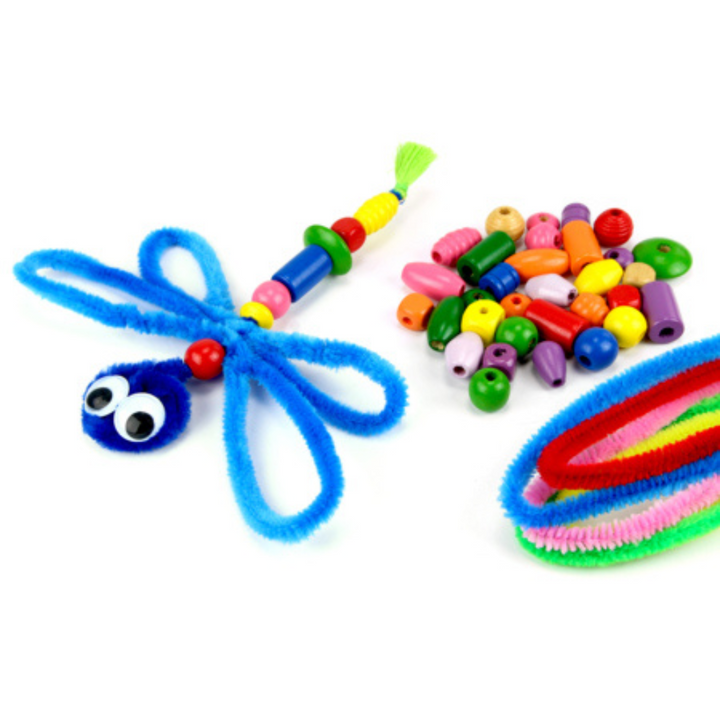 Sachet de 500g de perles en bois - 10 formes / 6 Couleurs - 12/16/20/25 mm