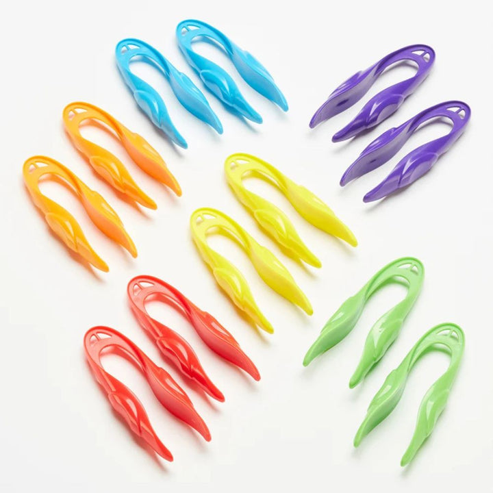 Baril de 12 Pinces de Tri 6 Couleurs Assorties