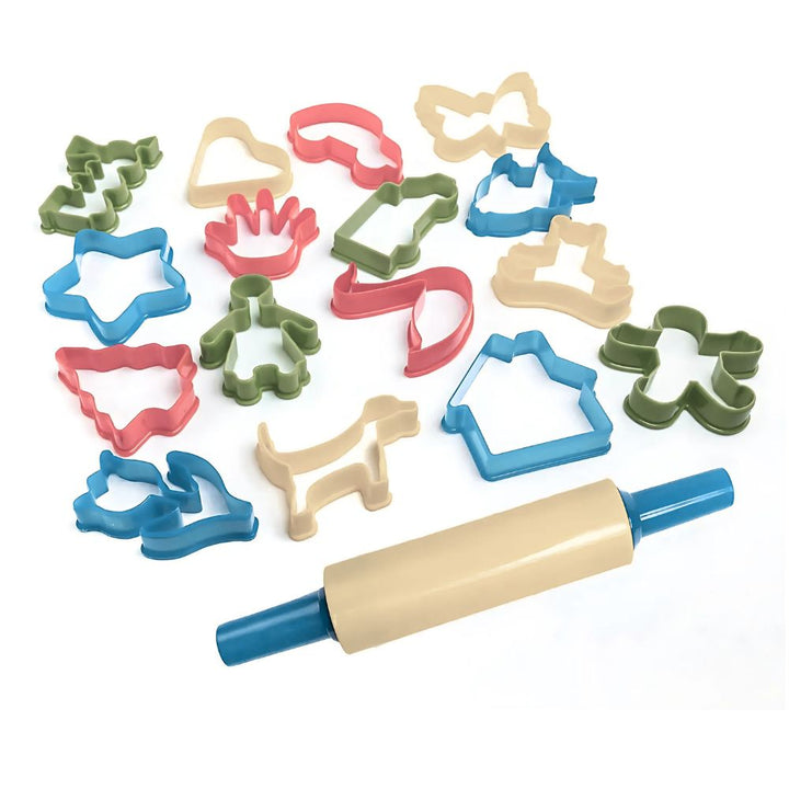 Lot de 16 Maxi Emporte-Pièces + 1 rouleau, Couleurs Naturelles Vikings