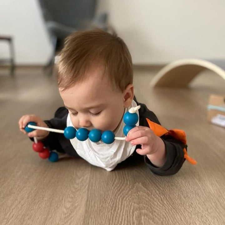 Chaine de calcul 20 boules Jumbo rouges et bleues