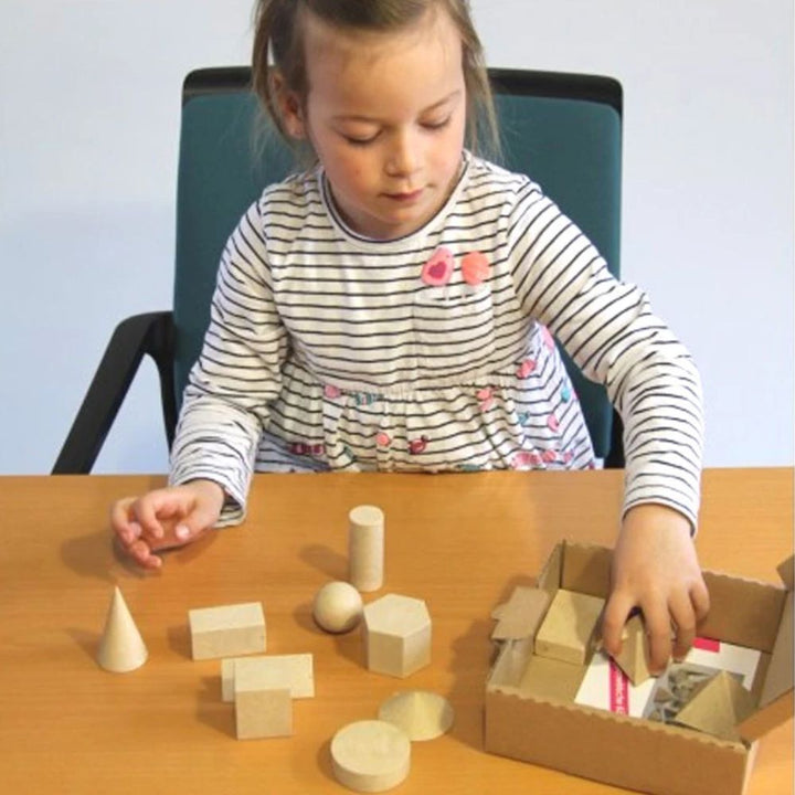 Set de 14 solides géométriques en RE-Wood®