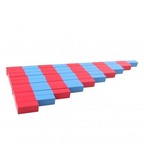 Barres rouges et bleues - Eveil Montessori Maroc