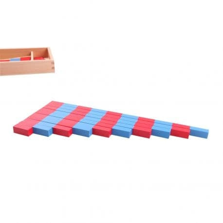 Barres rouges et bleues - Eveil Montessori Maroc