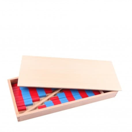 Barres rouges et bleues - Eveil Montessori Maroc