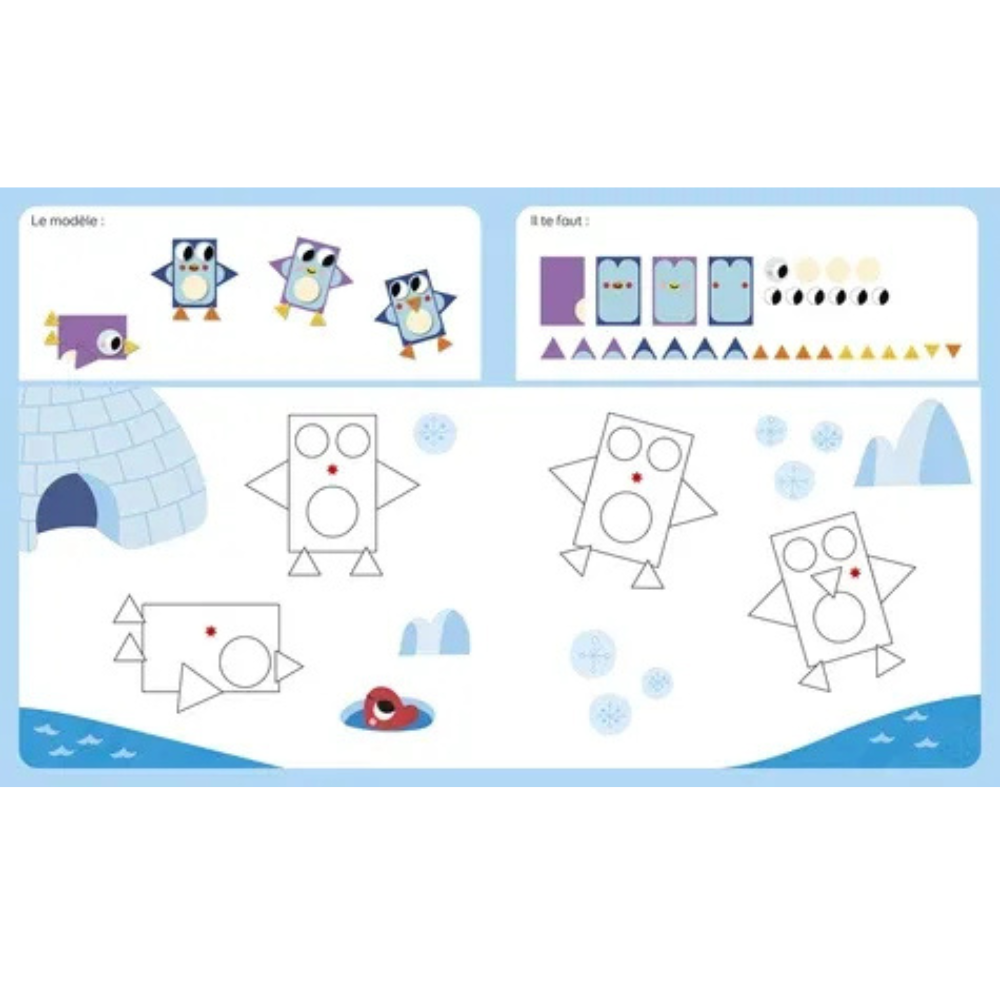 Les Animaux – 190 Gommettes – Les formes géométriques en maternelle - 4 - Eveil Montessori Maroc