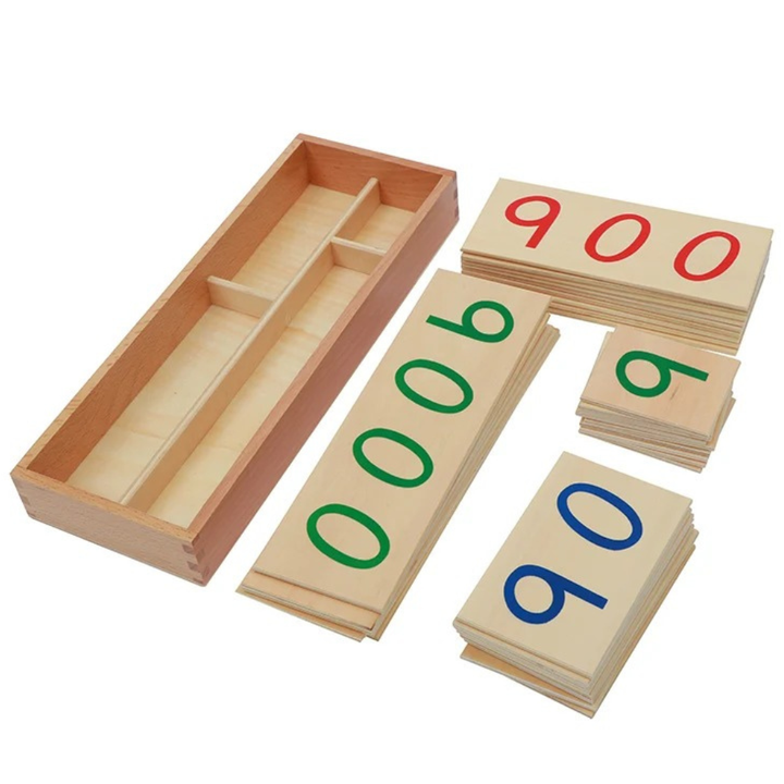 Grandes  cartes des nombres en bois 1-9999
