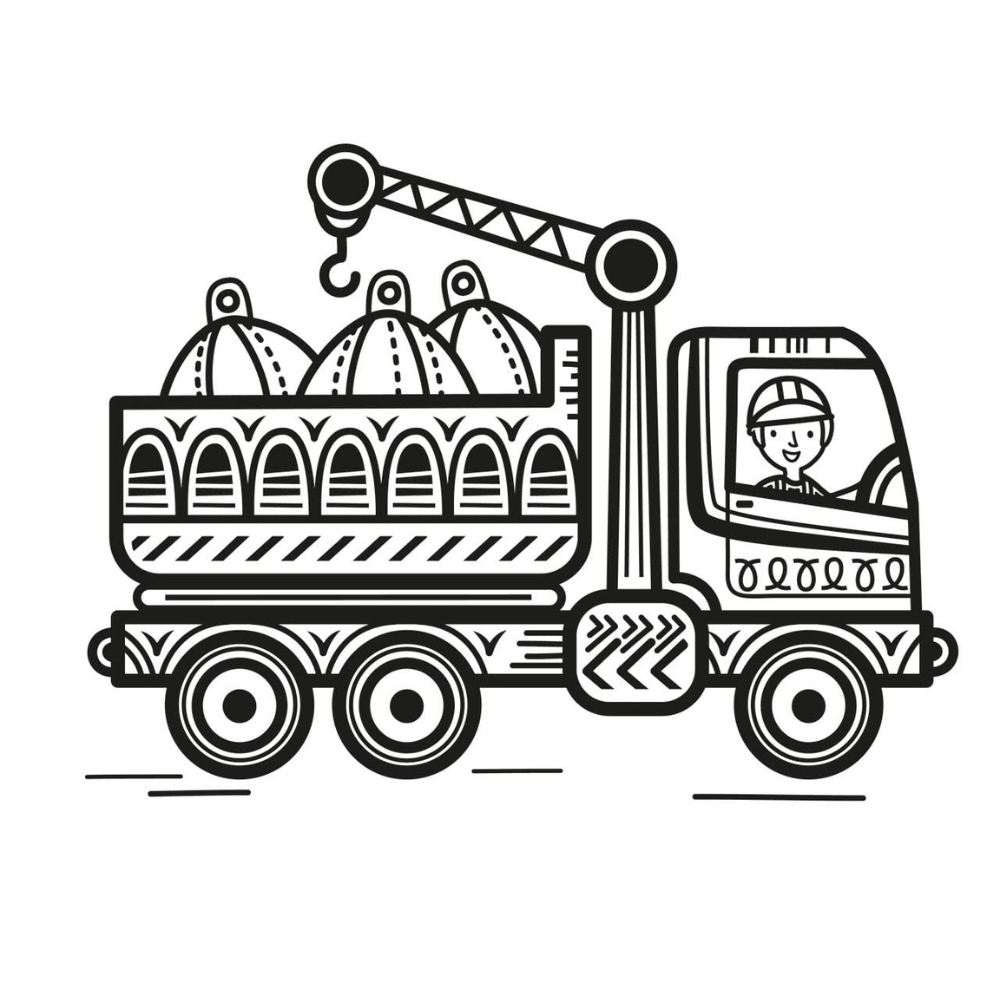 Peinture magique à l’eau – Les camions