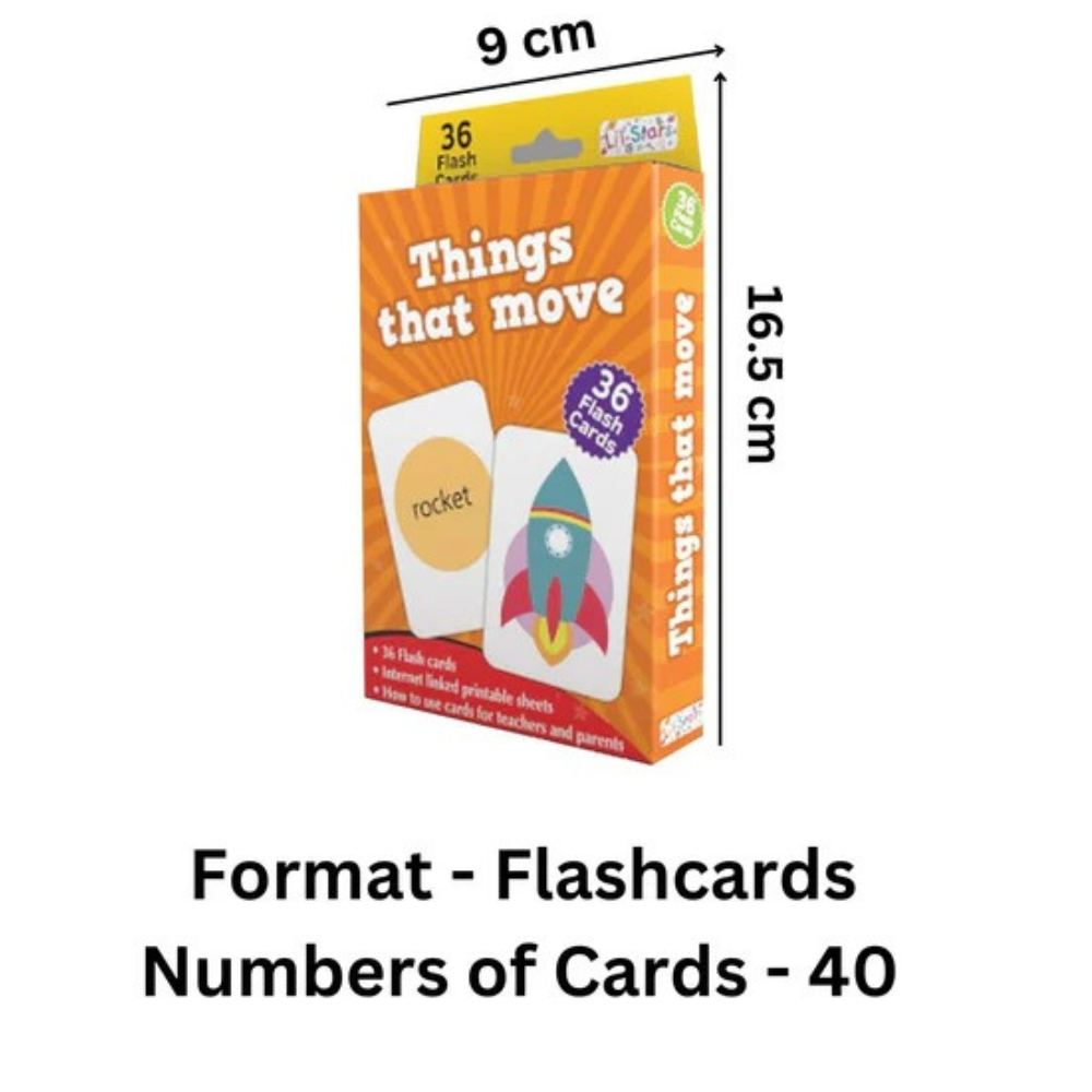 My Jumbo Flash Cards - Things that move - 2 - Eveil Montessori Maroc
