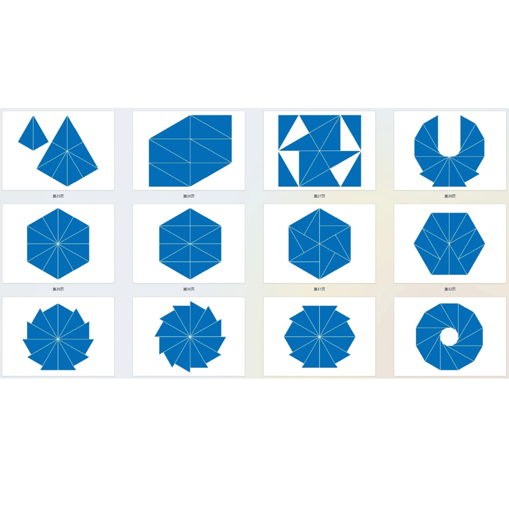 Boite des triangles constructeurs bleus