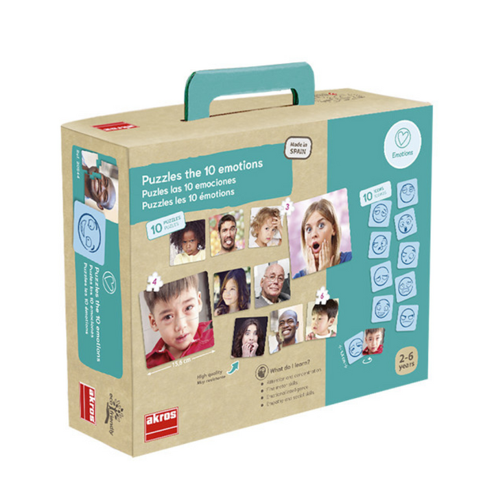 Lot de 10 puzzles - les 10 émotions