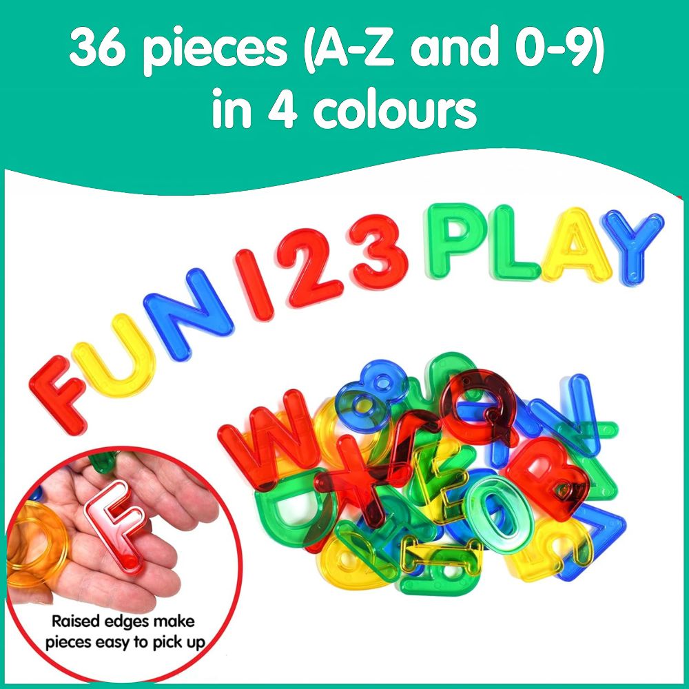 Baril des Lettres et Chiffres Translucides