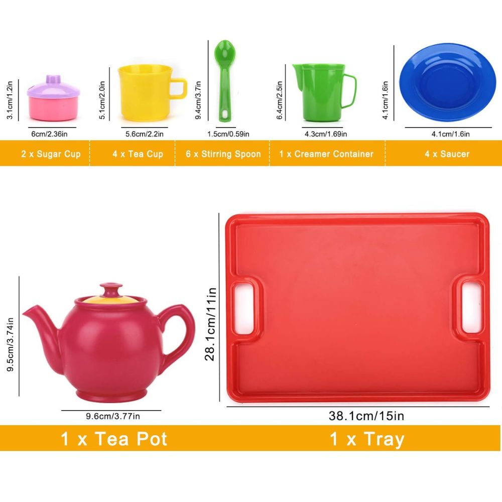 Service à thé/café avec plateau - 16 pièces