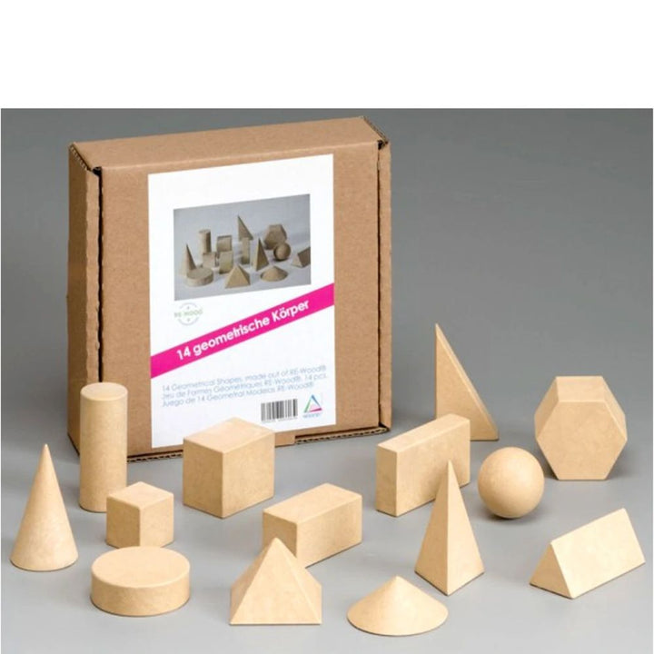 Set de 14 solides géométriques en RE-Wood®