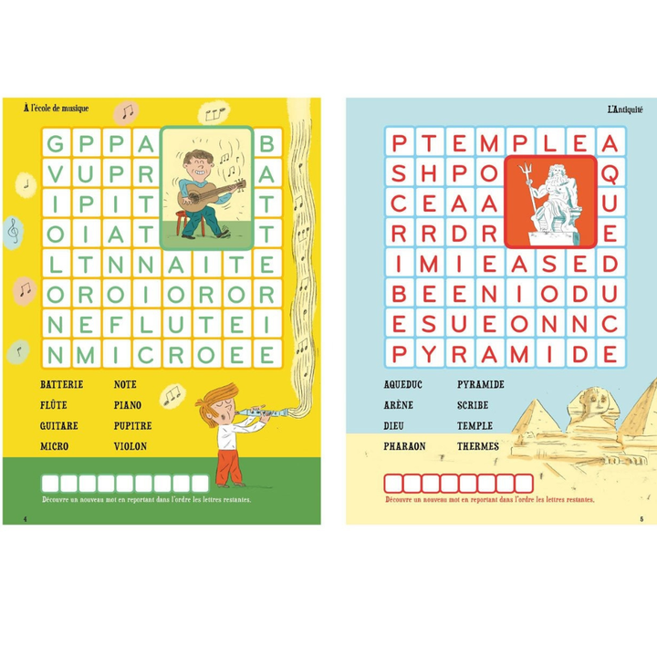 Livre jeux : Mots mêlés ! - 4 - Eveil Montessori Maroc