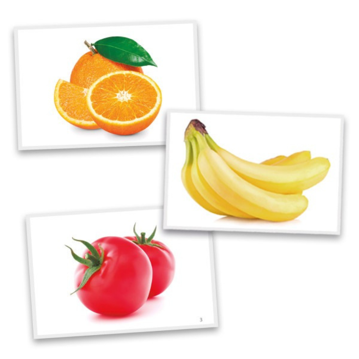 Photographies des aliments – Jeu éducatif de vocabulaire et reconnaissance des aliments – 54 cartes photo - 4 - Eveil Montessori Maroc