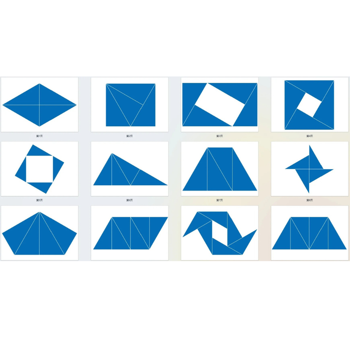 Boite des triangles constructeurs bleus