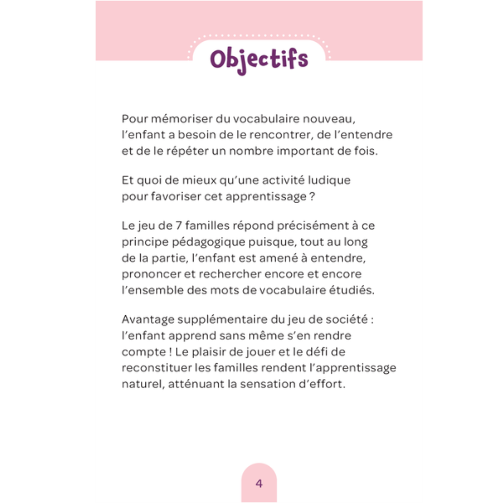 Mon jeu de 7 familles pour progresser en anglais CM1-CM2 - 4 - Eveil Montessori Maroc