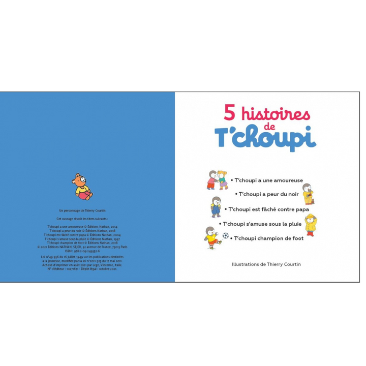 T'choupi : 5 histoires de T'choupi : à la découverte des émotions