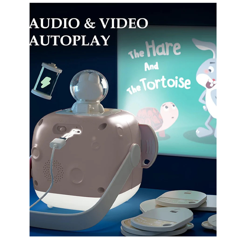 ZzzMoon Conteur et Projecteur des Histoires Rechargeable - rose