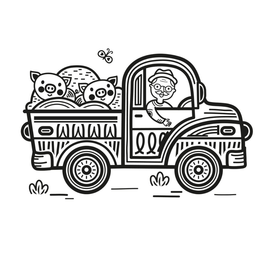 Peinture magique à l’eau – Les camions