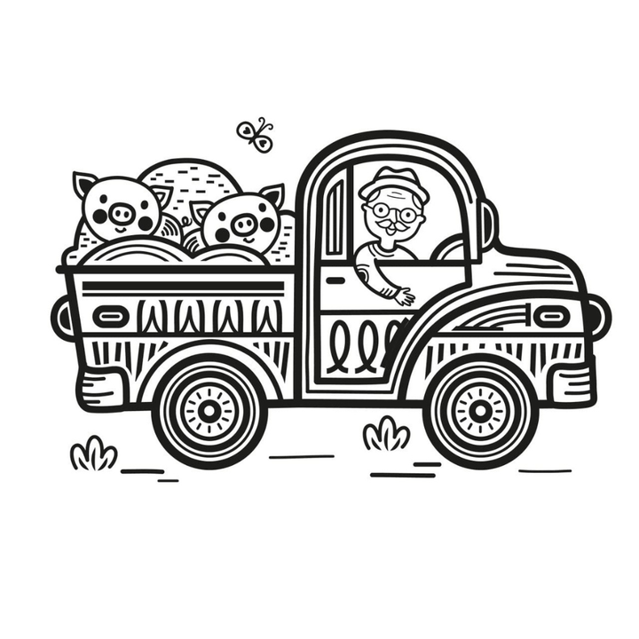Peinture magique à l’eau – Les camions