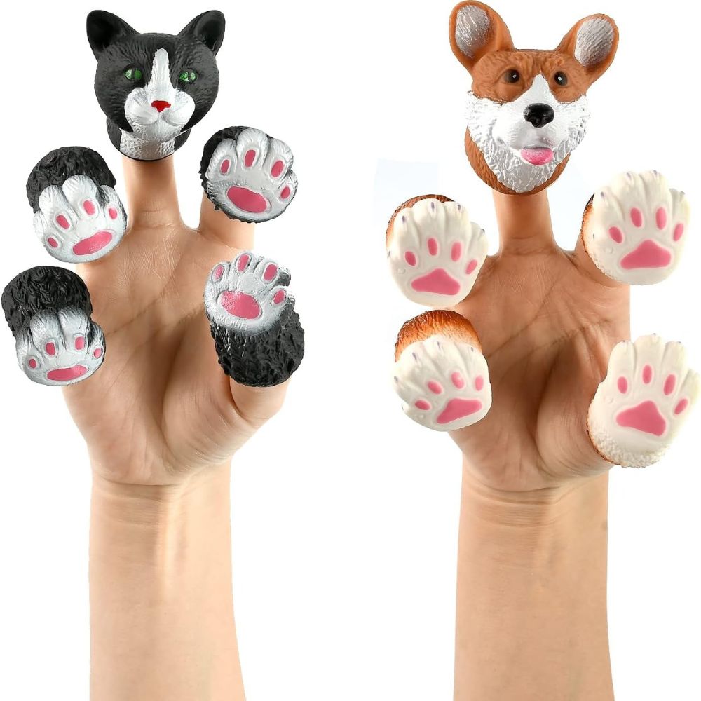 Finger animals - Marionnettes à doigts animaux - Têtes et pates - 1 - Eveil Montessori Maroc