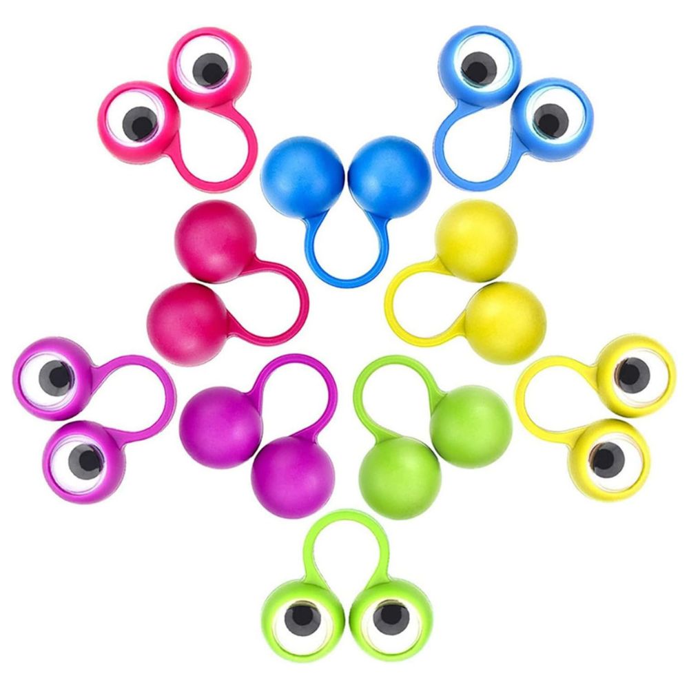 Finger Eyes - Marionnettes à doigts gros yeux - Lot 4 - 6 - Eveil Montessori Maroc