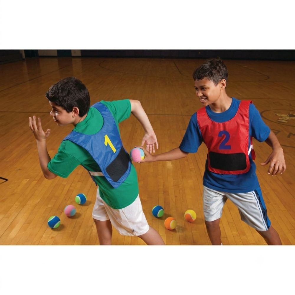 Gilet de balle avec scratch pour enfants - unité (1 dossard + 2 balles)