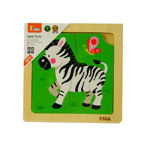 Puzzle 4 pièces - Zèbre