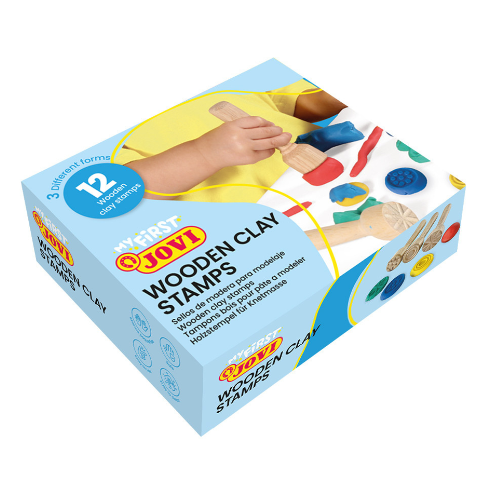 Lot de 3 Tampons bois pour pâte a modeler assortis