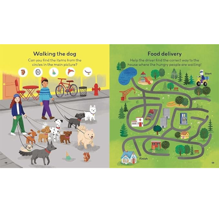 Little Learners: Busy City – Packed with Mazes, Dot-to-Dots, Puzzles, Drawing, and More! - 4 - Eveil Montessori Maroc