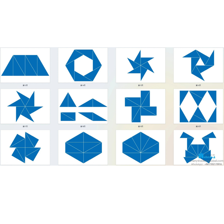 Boite des triangles constructeurs bleus