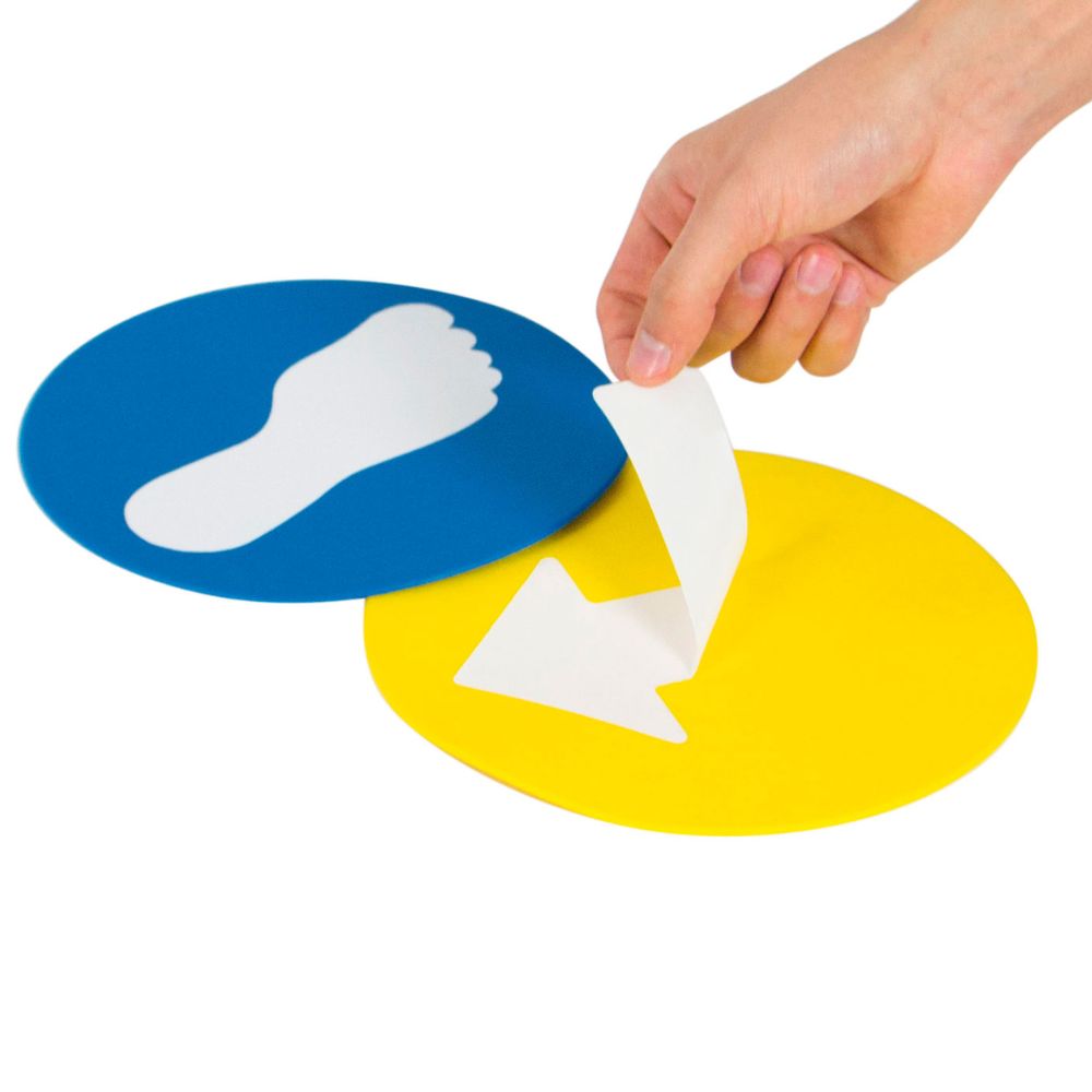 Marquages au sol rond avec stickers