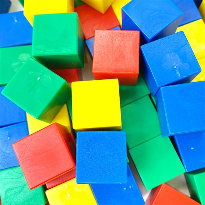 Jeu de 100 cubes colorés en plastique, 2cm - 6 - Eveil Montessori Maroc