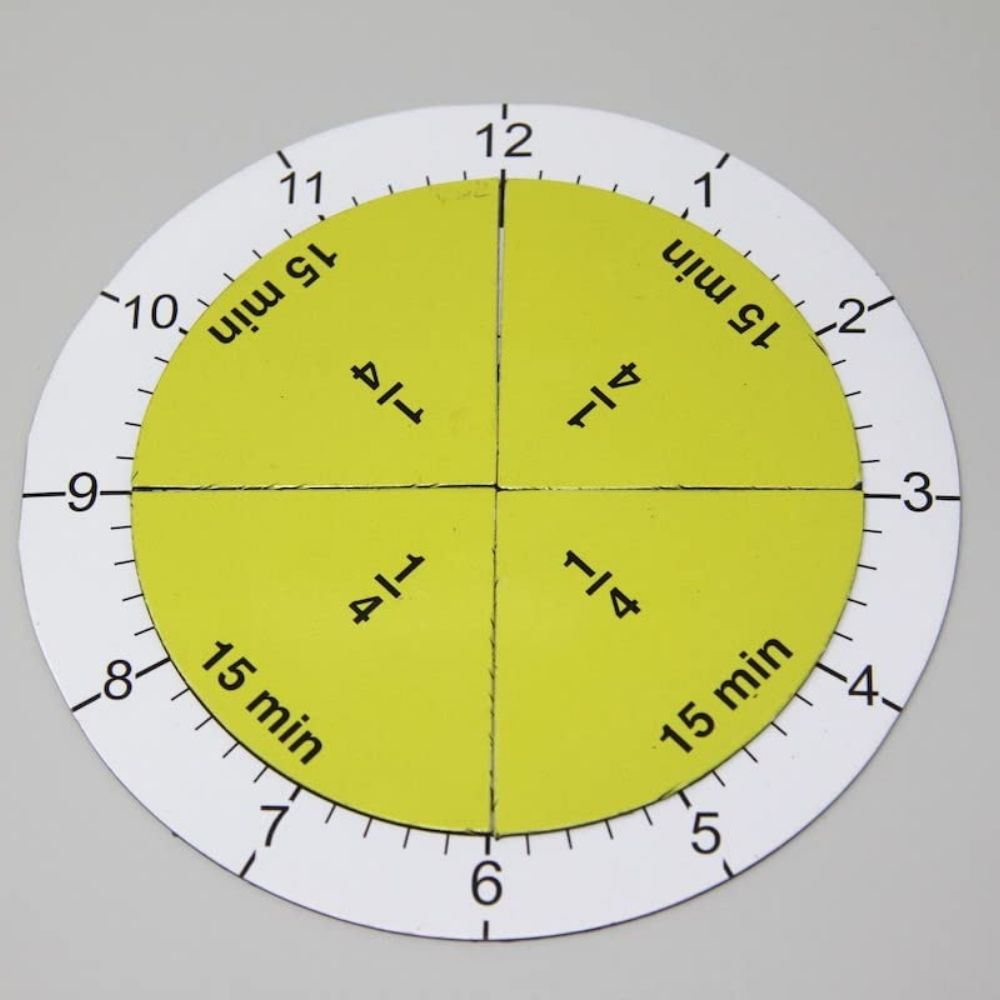 Horloges et fractions magnétiques d'apprentissage - 6 - Eveil Montessori Maroc