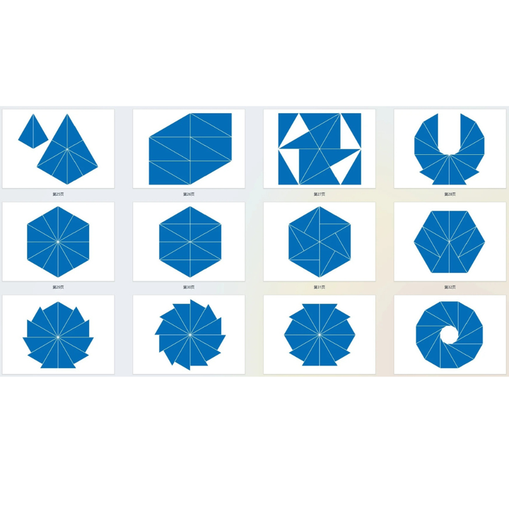 Boite des triangles constructeurs bleus