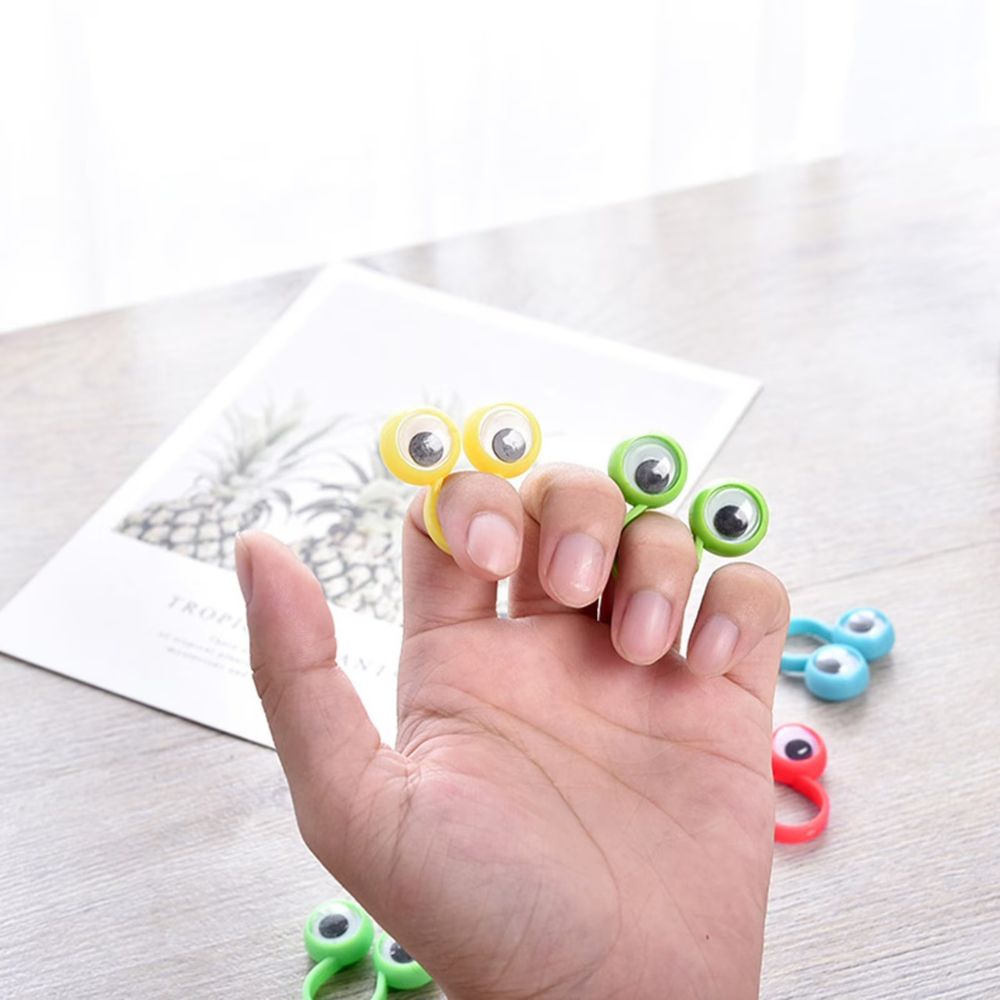 Finger Eyes - Marionnettes à doigts gros yeux - Lot 4 - 5 - Eveil Montessori Maroc