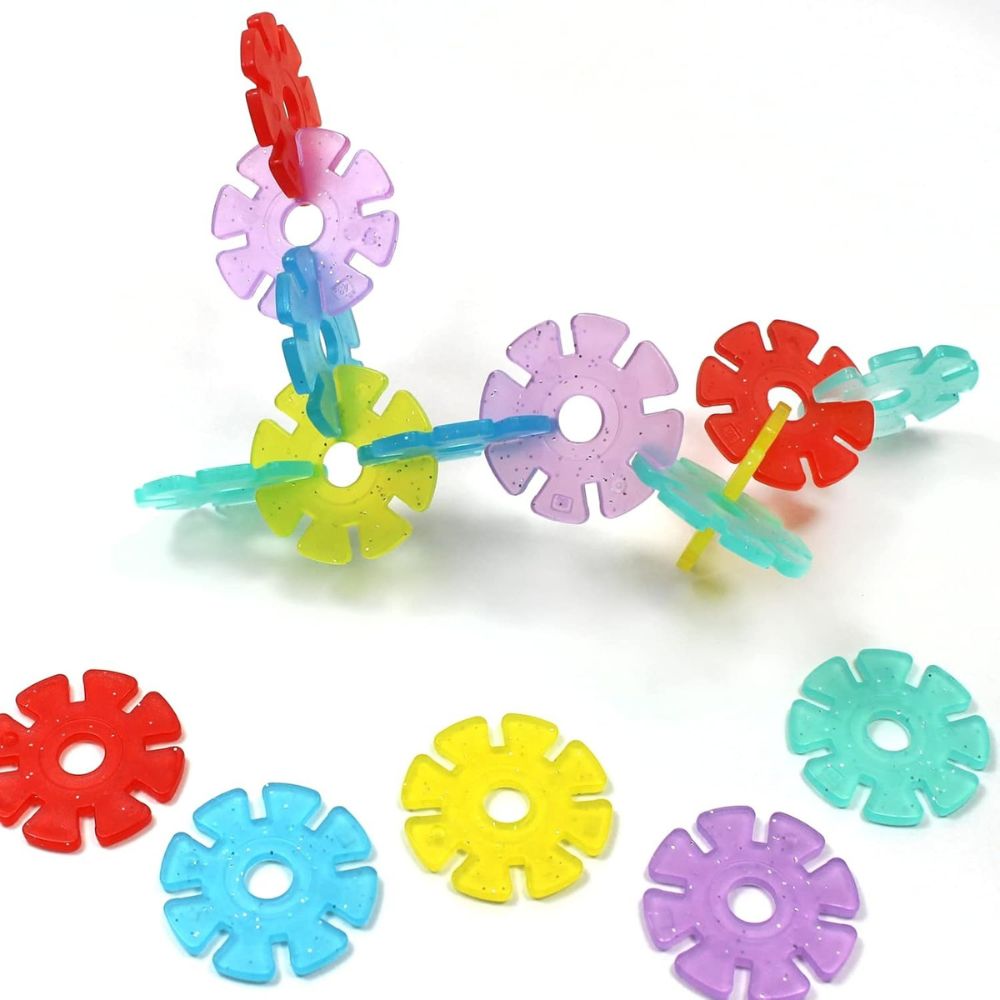 Jeu de construction Les flocons translucides, 250pcs - 1 - Eveil Montessori Maroc