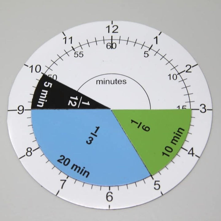 Horloges et fractions magnétiques d'apprentissage - 7 - Eveil Montessori Maroc