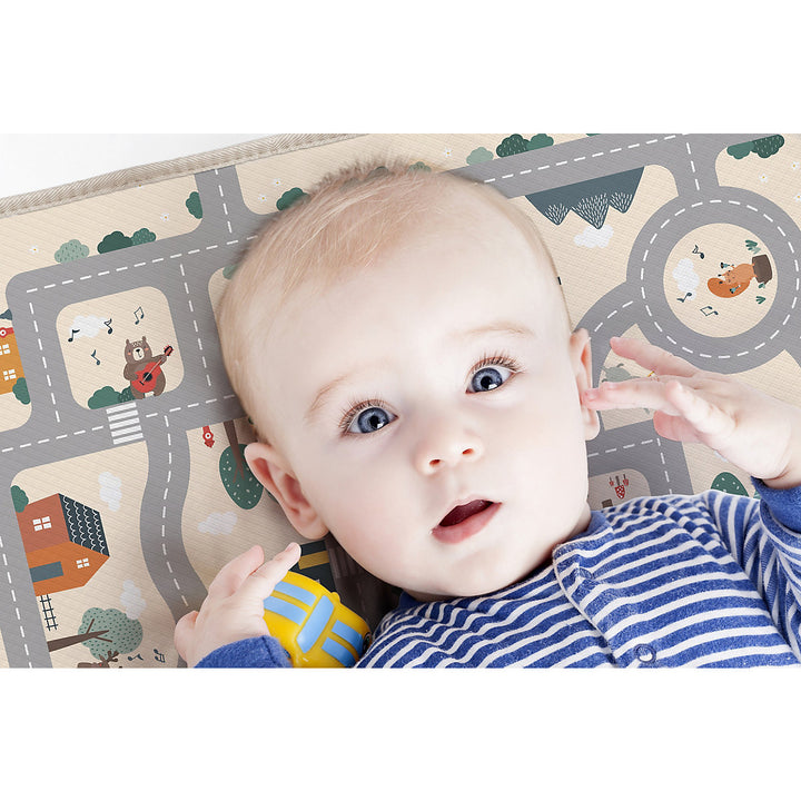 Tapis de jeu pour jeunes enfants - épais et confortable recto-verso - 150x100cm